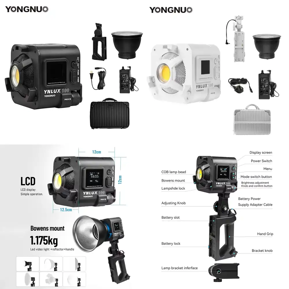 Photography Videos - YONGNUO YNLUX100 100W 3200K-5600K Compacte Handheld