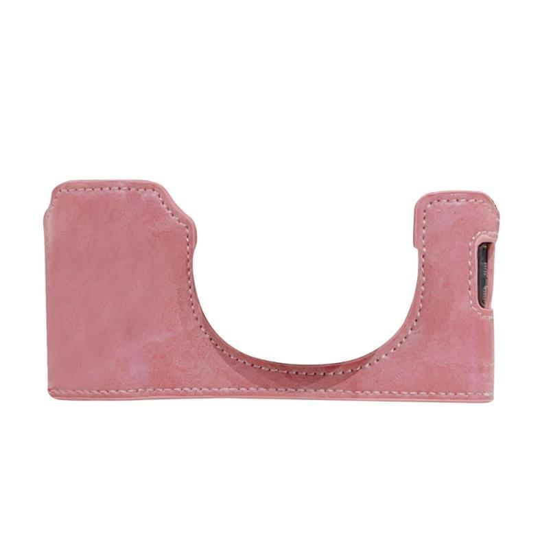 Memory Card Case - R53C Modieuze PU-lederen camera-half-shell-hoes voor gebruikershouder