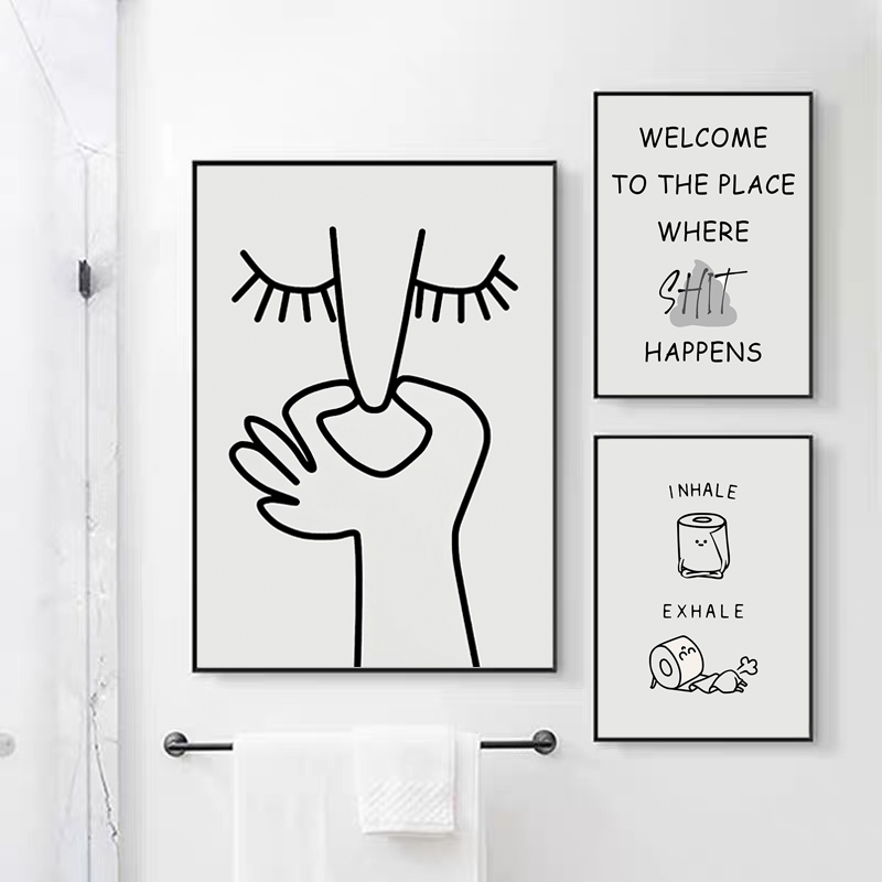Photography Black And White - Abstracte Humor Slechte Geur Grappige Badkamer