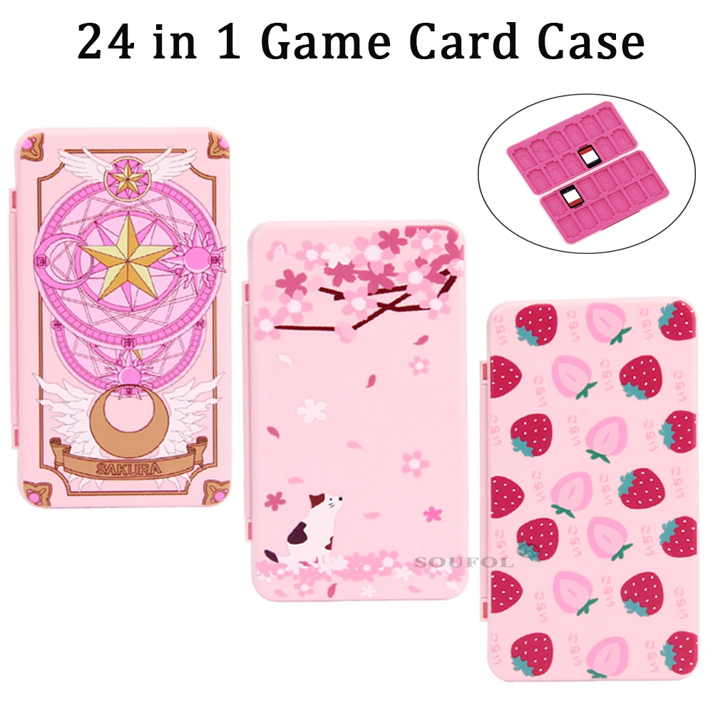 Memory Card Case - 24 In 1 Schattige Magnetische Game