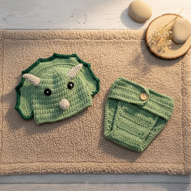2 stuks gehaakte dinosaurus pa - Photography Outfits recensie en prijs