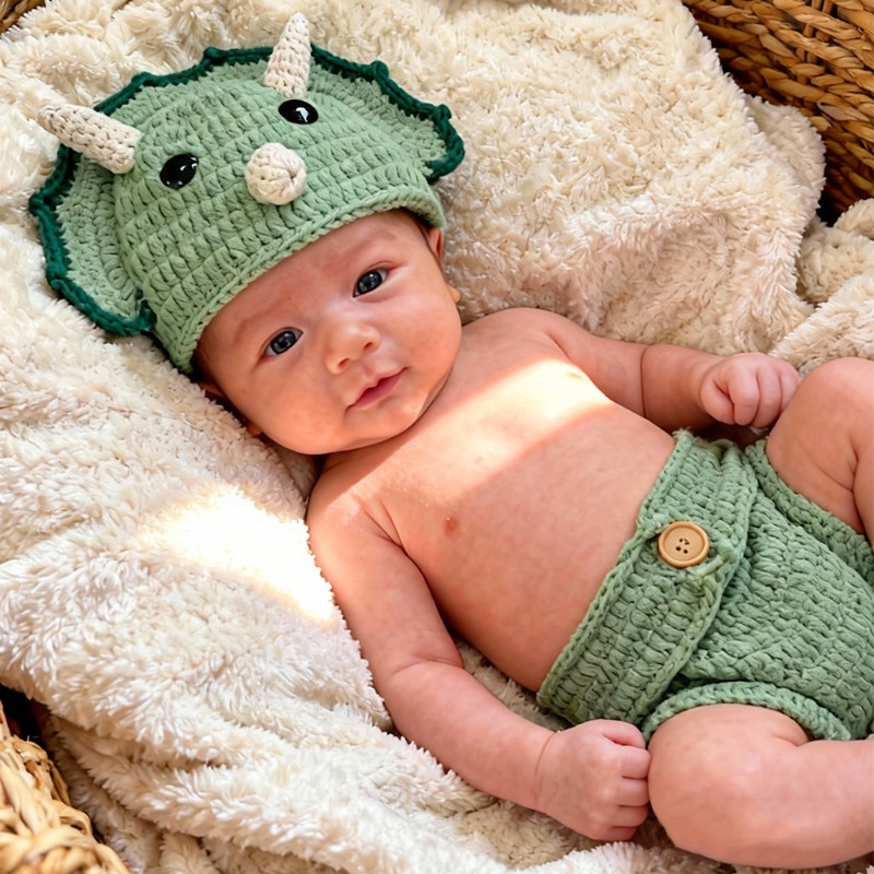 2 stuks gehaakte dinosaurus pa - Photography Outfits recensie en prijs