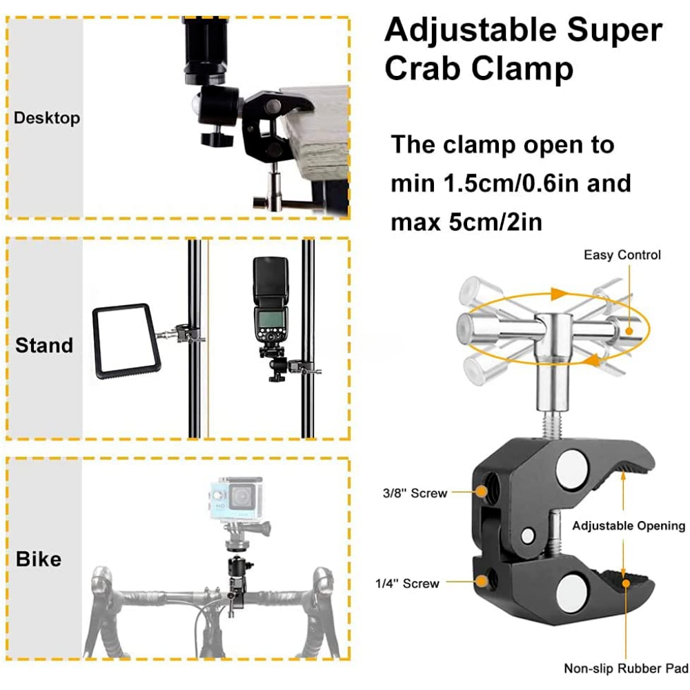 ERIKOLE Superklem met 360° °   - Fluid Head Tripod recensie en prijs