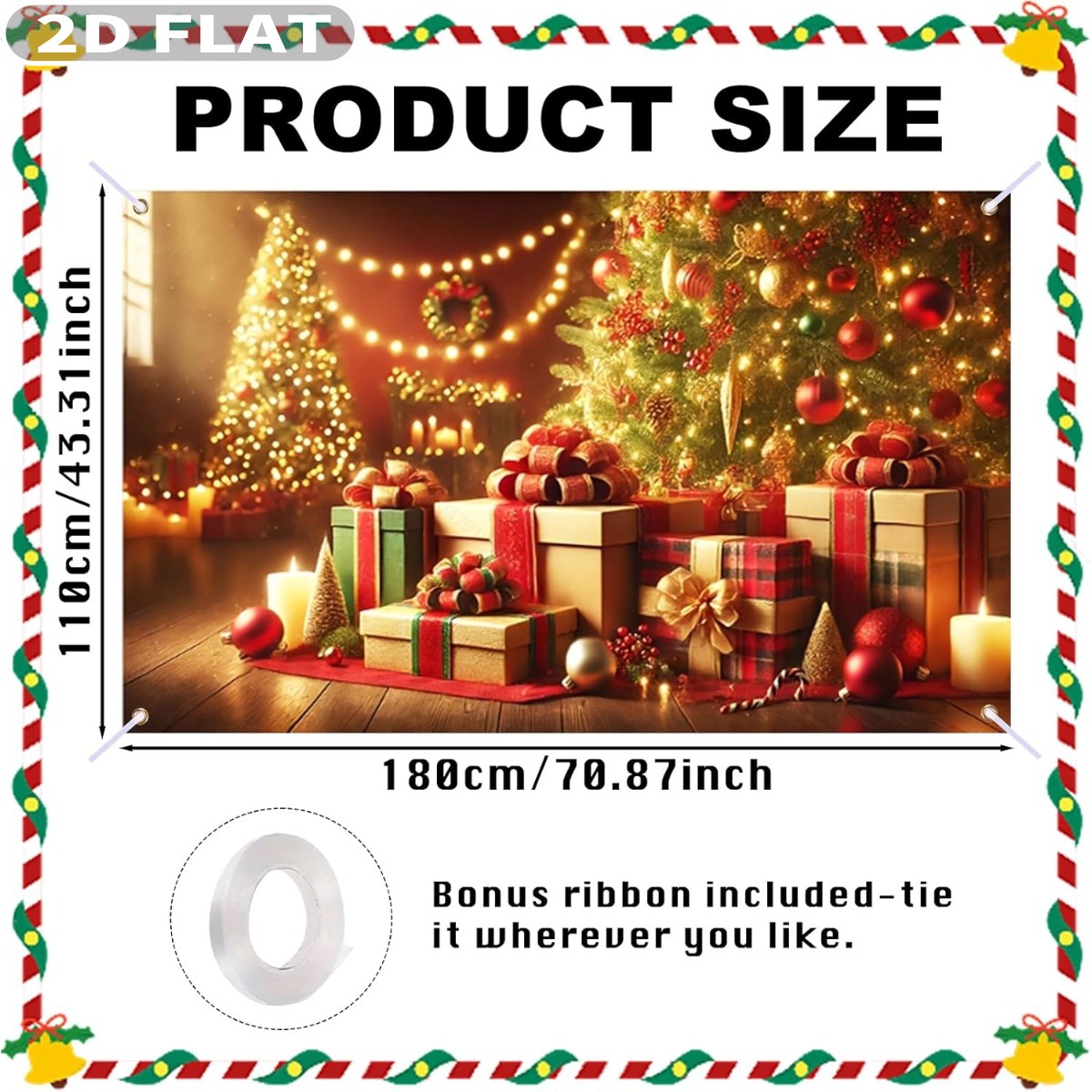 1pc kerstboom en geschenken gr - Photography Background recensie en prijs