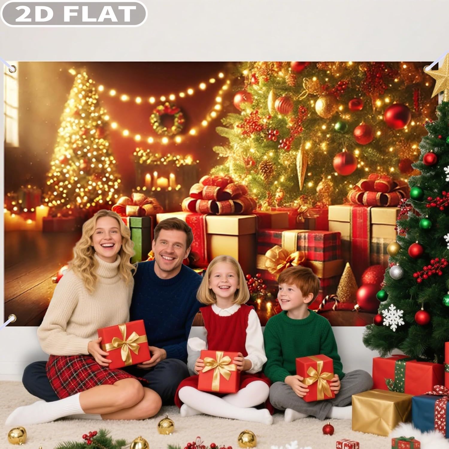 1pc kerstboom en geschenken gr - Photography Background recensie en prijs