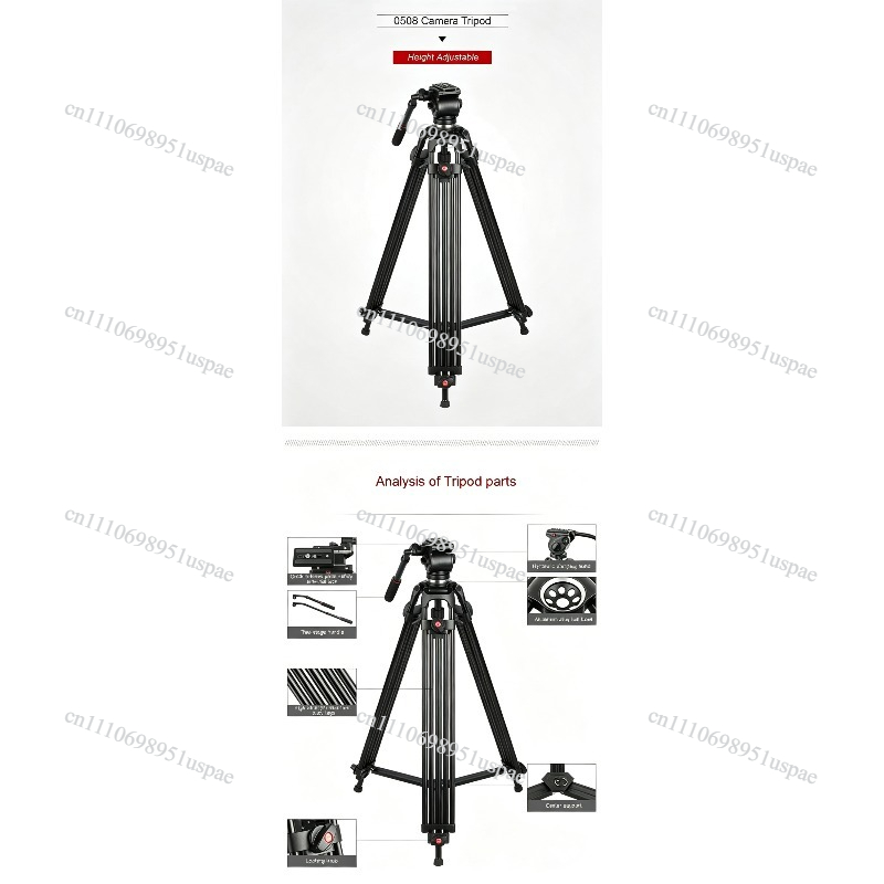 JY0508 Professioneel camerasta - Fluid Head Tripod recensie en prijs