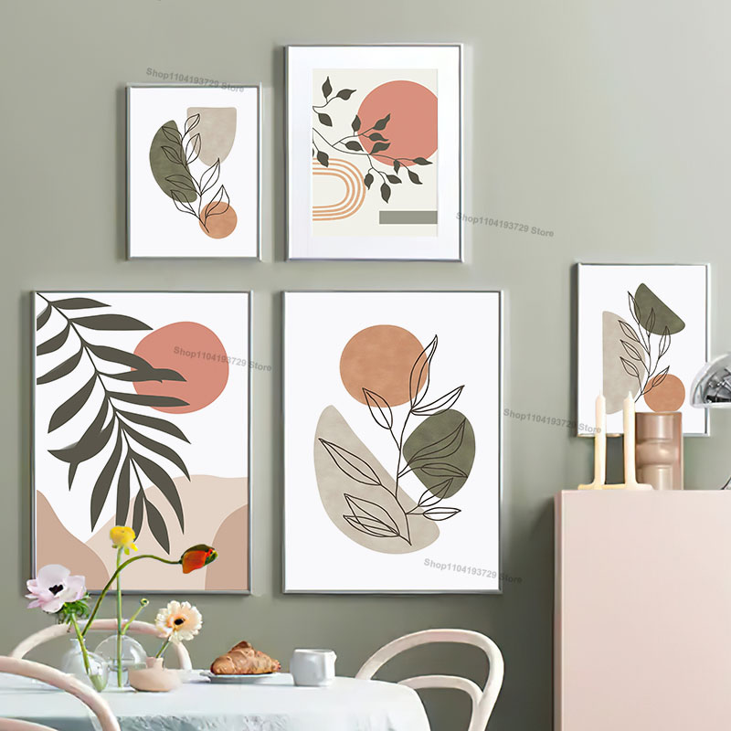 Boho Groen Oranje Blad Zon Reg - Photography Landscape recensie en prijs