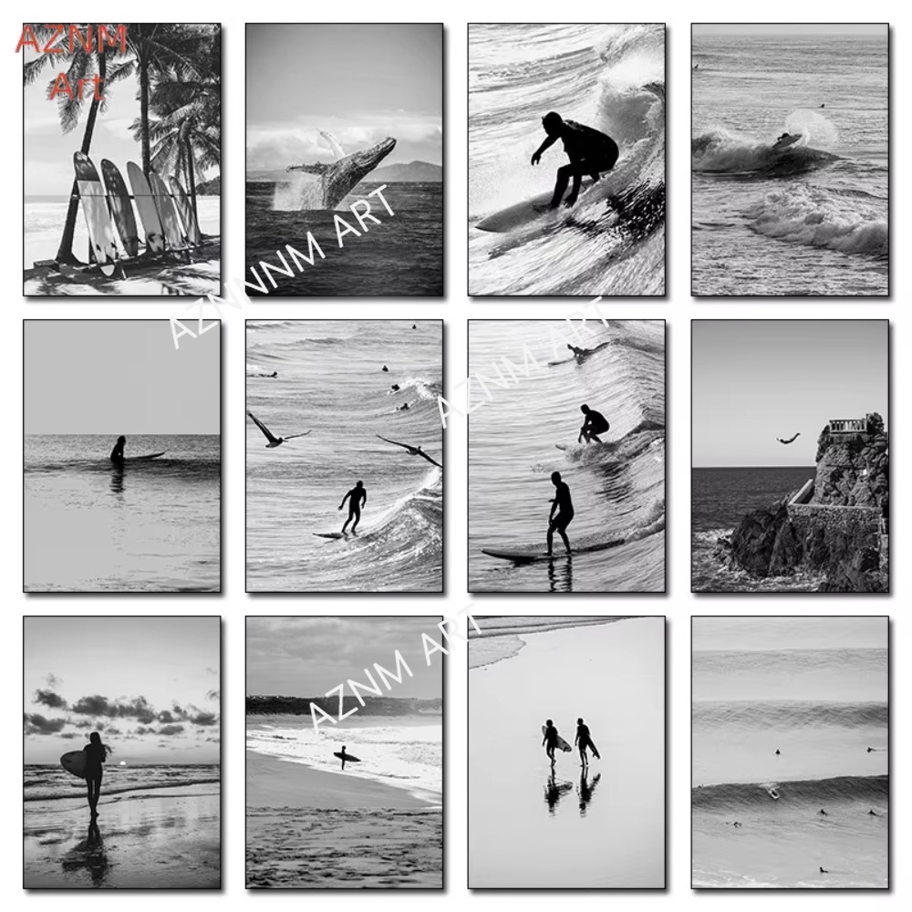 1PC, Fijn Surfen Zwart-wit Fot - Photography Black And White recensie en prijs
